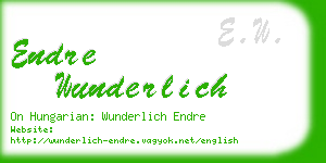 endre wunderlich business card